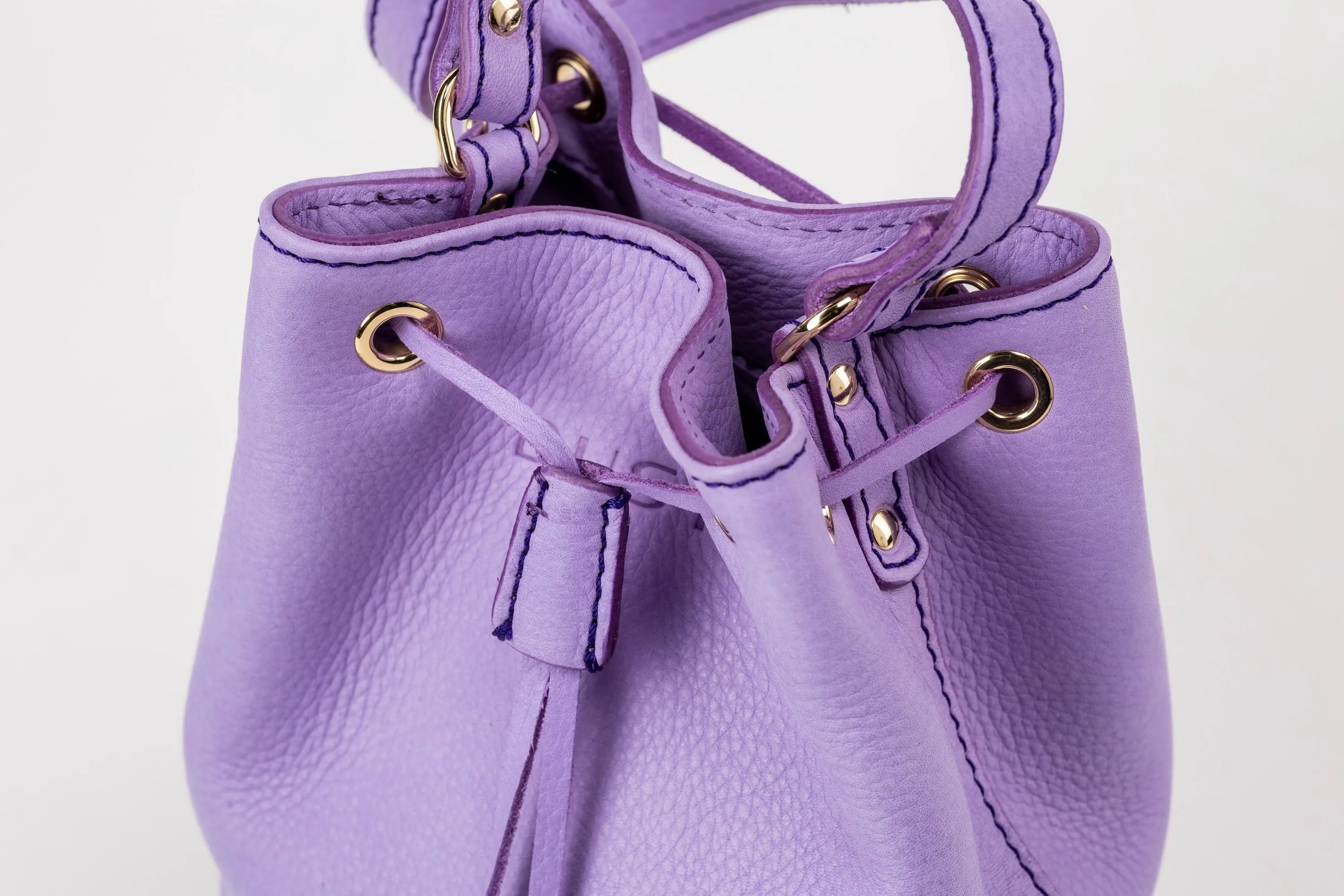 Leather Bucket Bag Chelsea Collection Lavender sold by Ivalo.com product image thumbnail 4