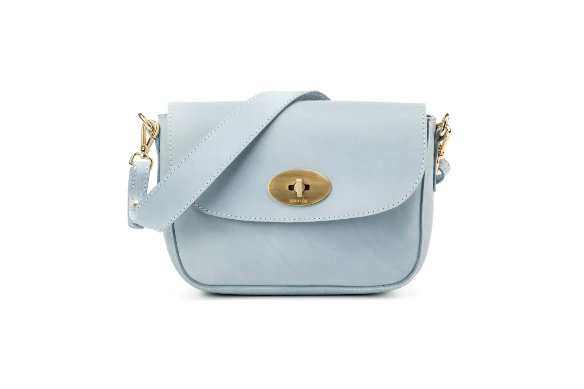 Leather Crossbody Broadway Collection Light Blue sold by Ivalo.com