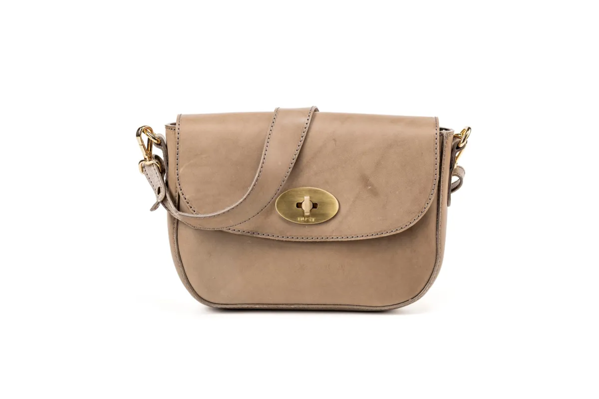Leather Crossbody Broadway Collection Taupe sold by Ivalo.com