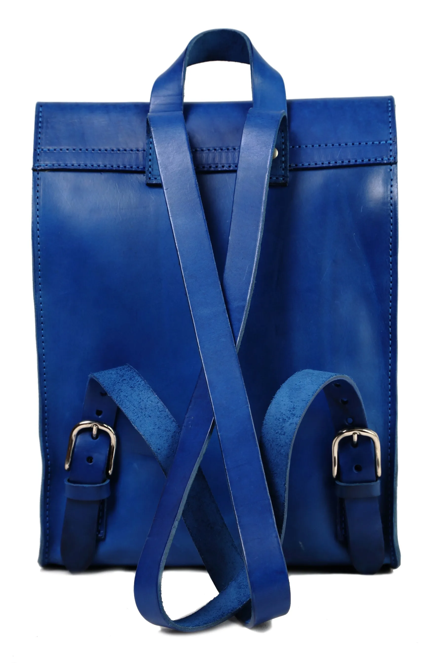 Leather Backpack Mod 120 Cuoio Blue sold by Ivalo.com product image thumbnail 2