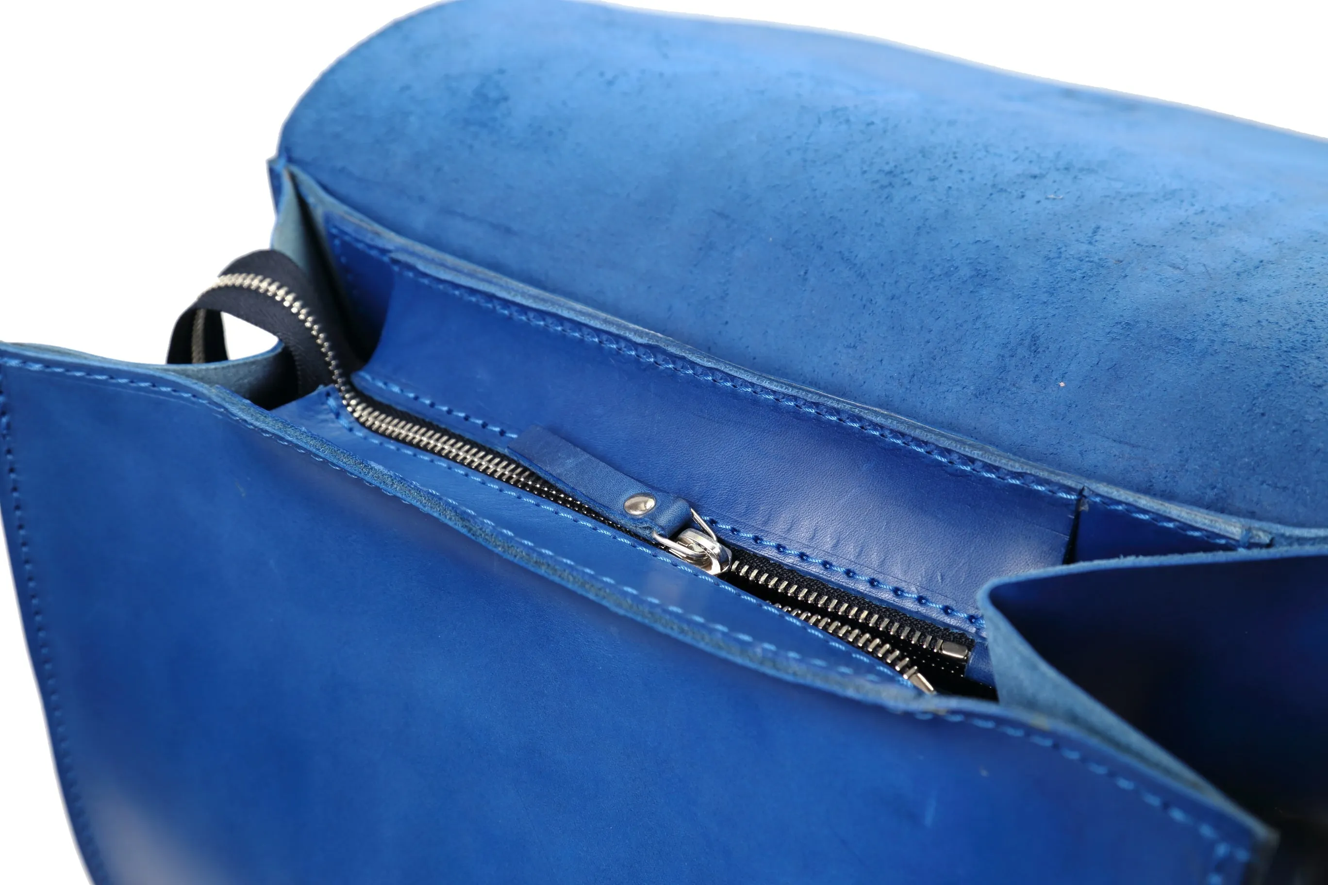 Leather Backpack Mod 120 Cuoio Blue sold by Ivalo.com product image thumbnail 3