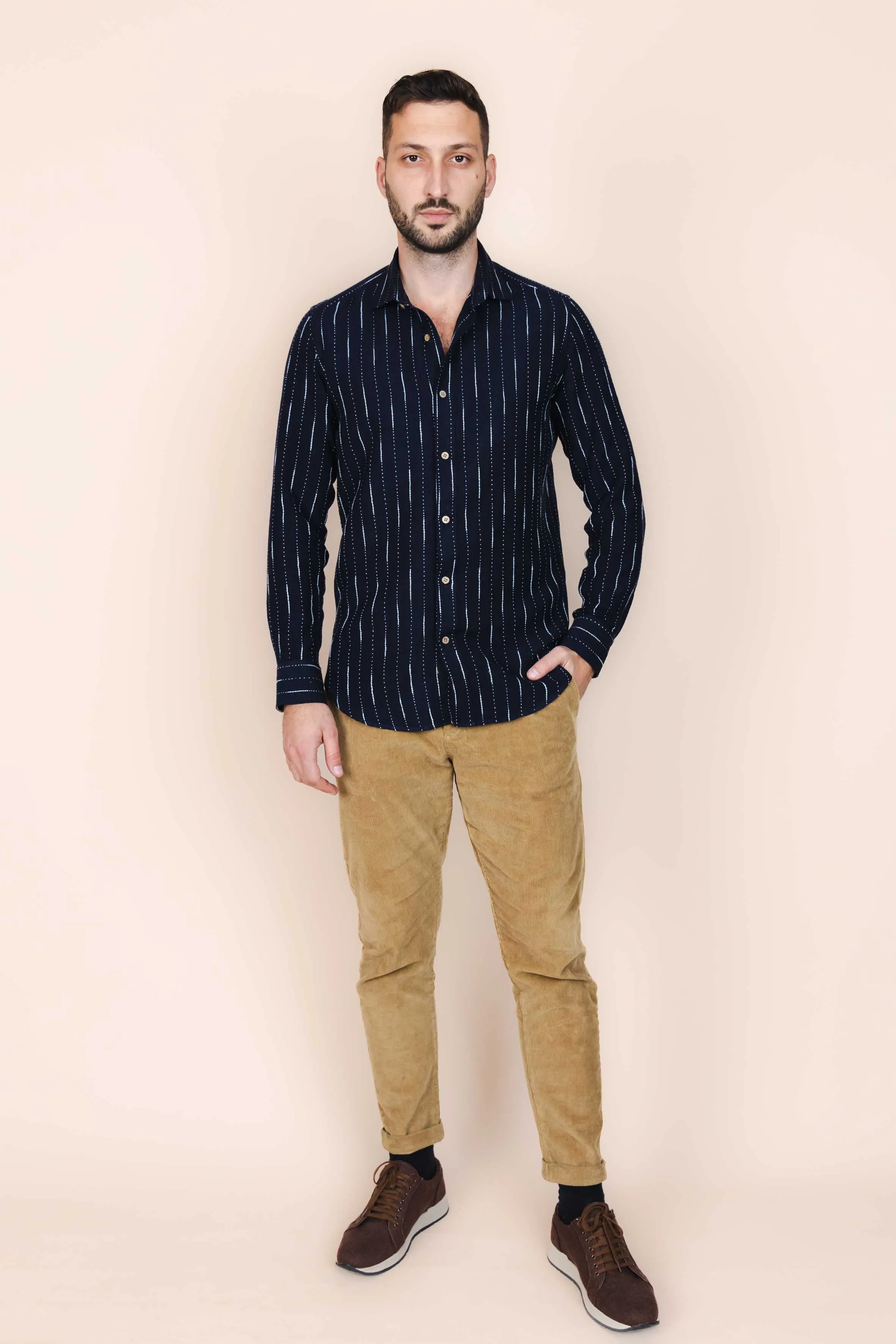 The Calimani Linen Shirt Navy Blue sold by Ivalo.com product image thumbnail 5
