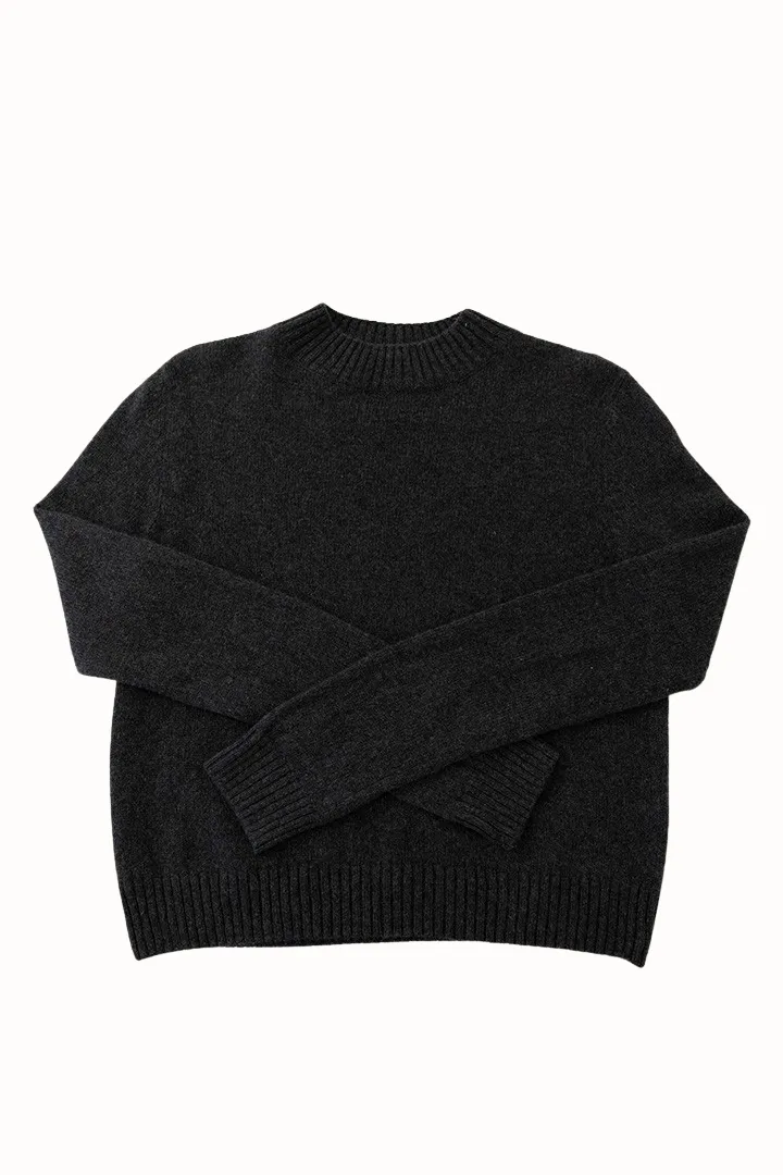Cashmere Mock Neck Sweater Dark Grey sold by Ivalo.com product image thumbnail 2