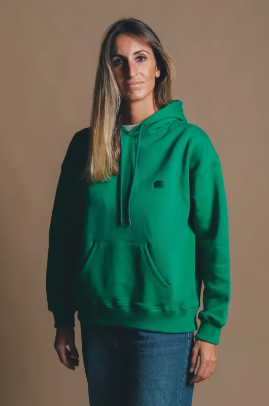 Women's Organic Essential Oversized Hoodie Bosphorus Green sold by Ivalo.com