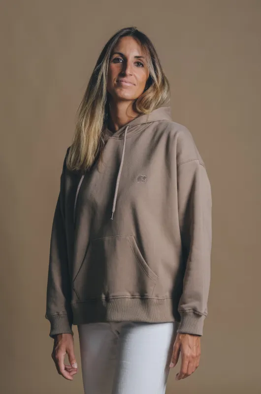 Women's Organic Essential Oversized Hoodie Desert Taupe sold by Ivalo.com