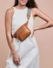 Beck's Bum Bag Cognac Checkered Stromboli Leather sold by Ivalo.com