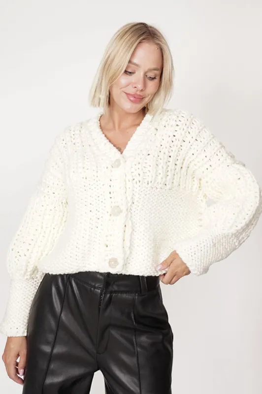 Ava Hand Made Cardigan Ecru sold by Ivalo.com