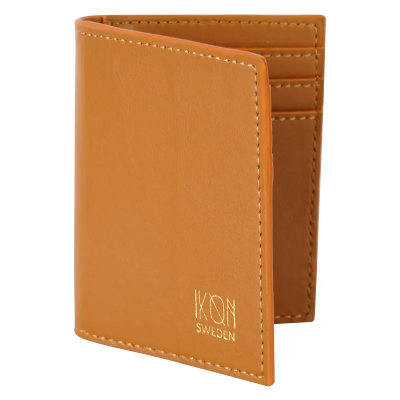 Cactus Leather Card Wallet Cognac sold by Ivalo.com