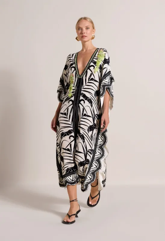 Parrot Oasis Kaftan Dress Vanilla sold by Ivalo.com