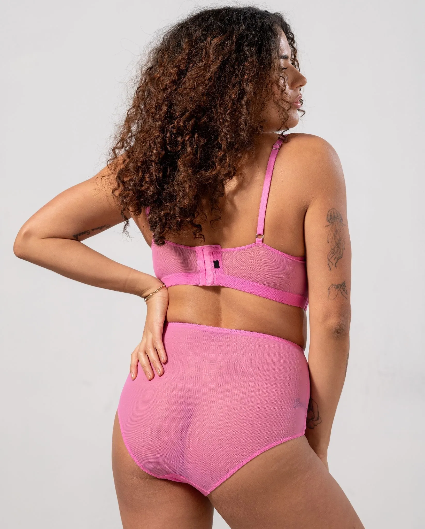 Mesh Highwaist Briefs Candy Pink sold by Ivalo.com product image thumbnail 4