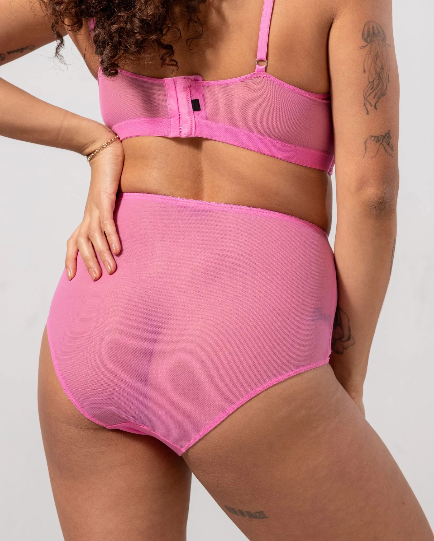 Mesh Highwaist Briefs Candy Pink sold by Ivalo.com product image thumbnail 2