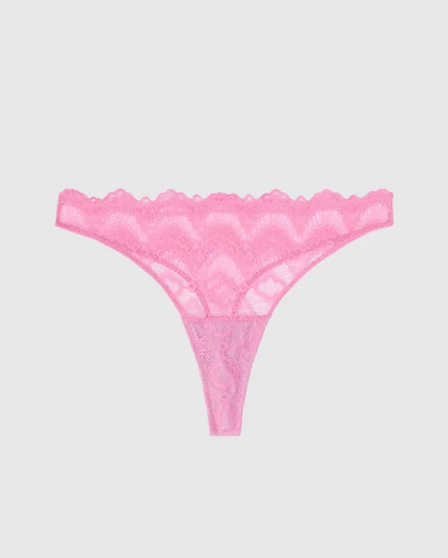 Lace Period Thong Candy Pink sold by Ivalo.com