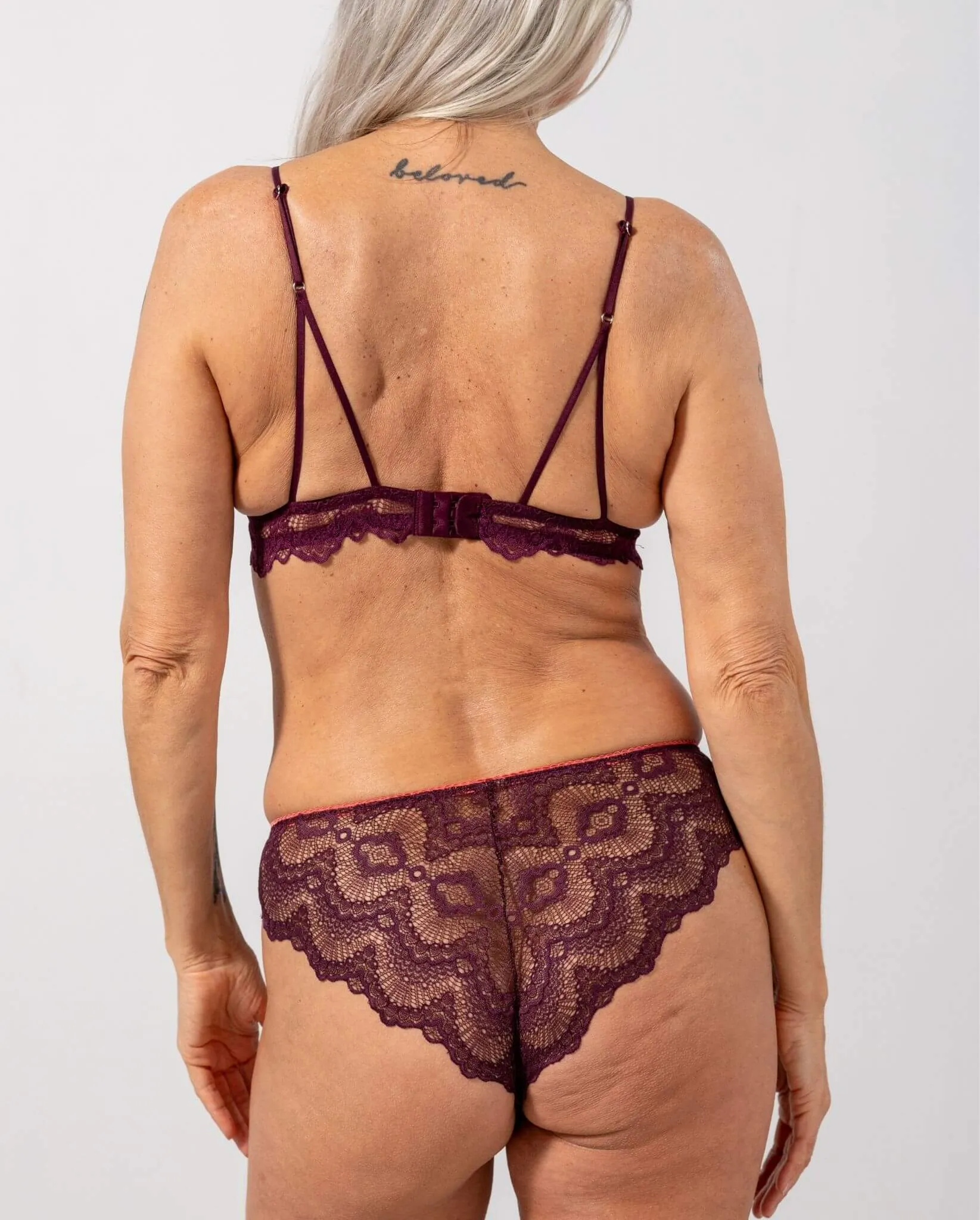 Lace Triangle Bralette Cherry sold by Ivalo.com product image thumbnail 4