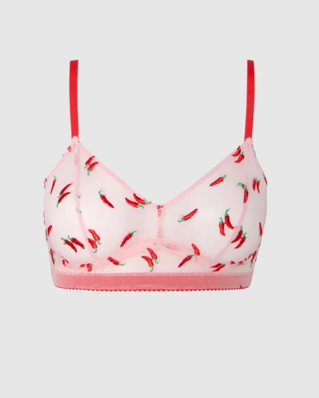 Mesh Balconette Powder Pink/Fiery Red sold by Ivalo.com