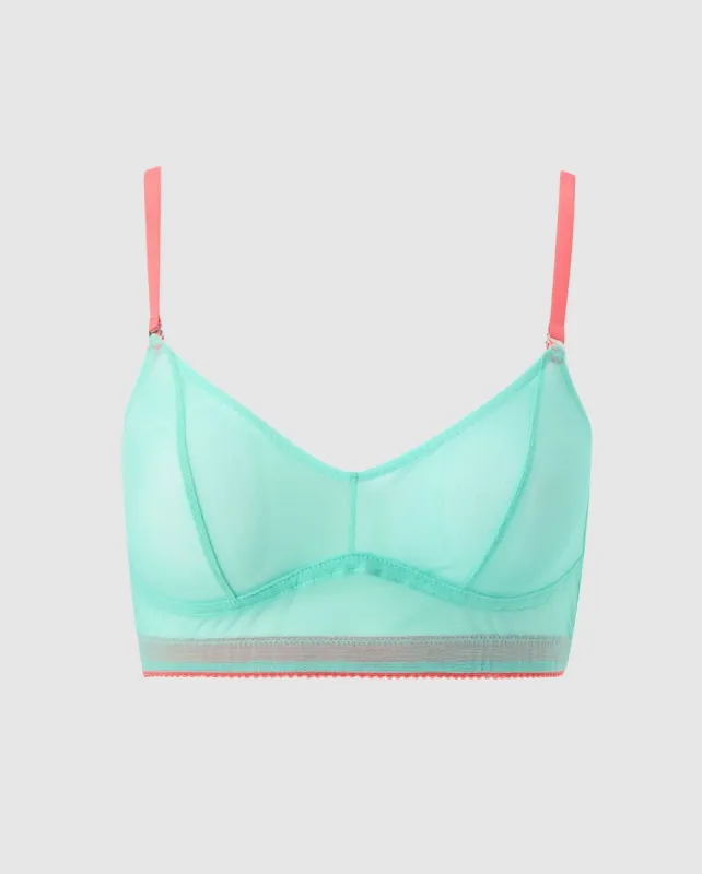 Mesh Balconette Turquoise/Coral sold by Ivalo.com