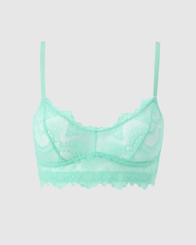 Lace Balconette Turquoise sold by Ivalo.com