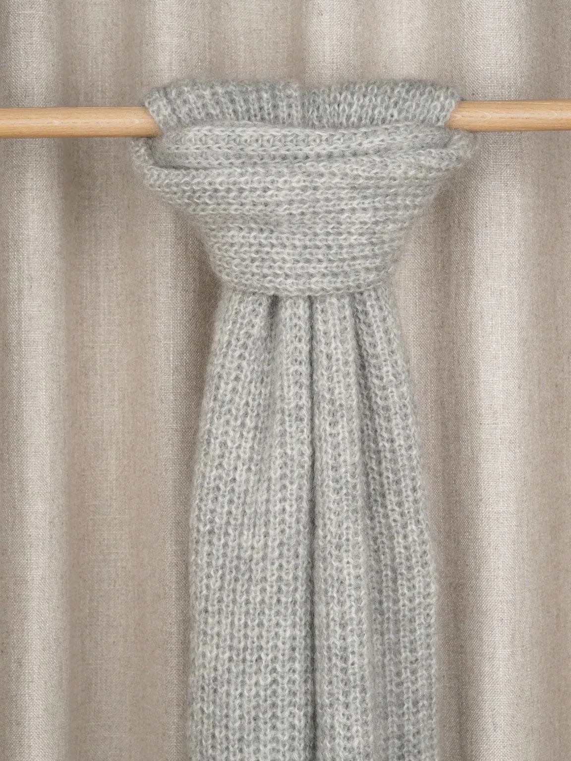 Mija Kid Mohair Blend Scarf Light Grey Melange sold by Ivalo.com product image thumbnail 2