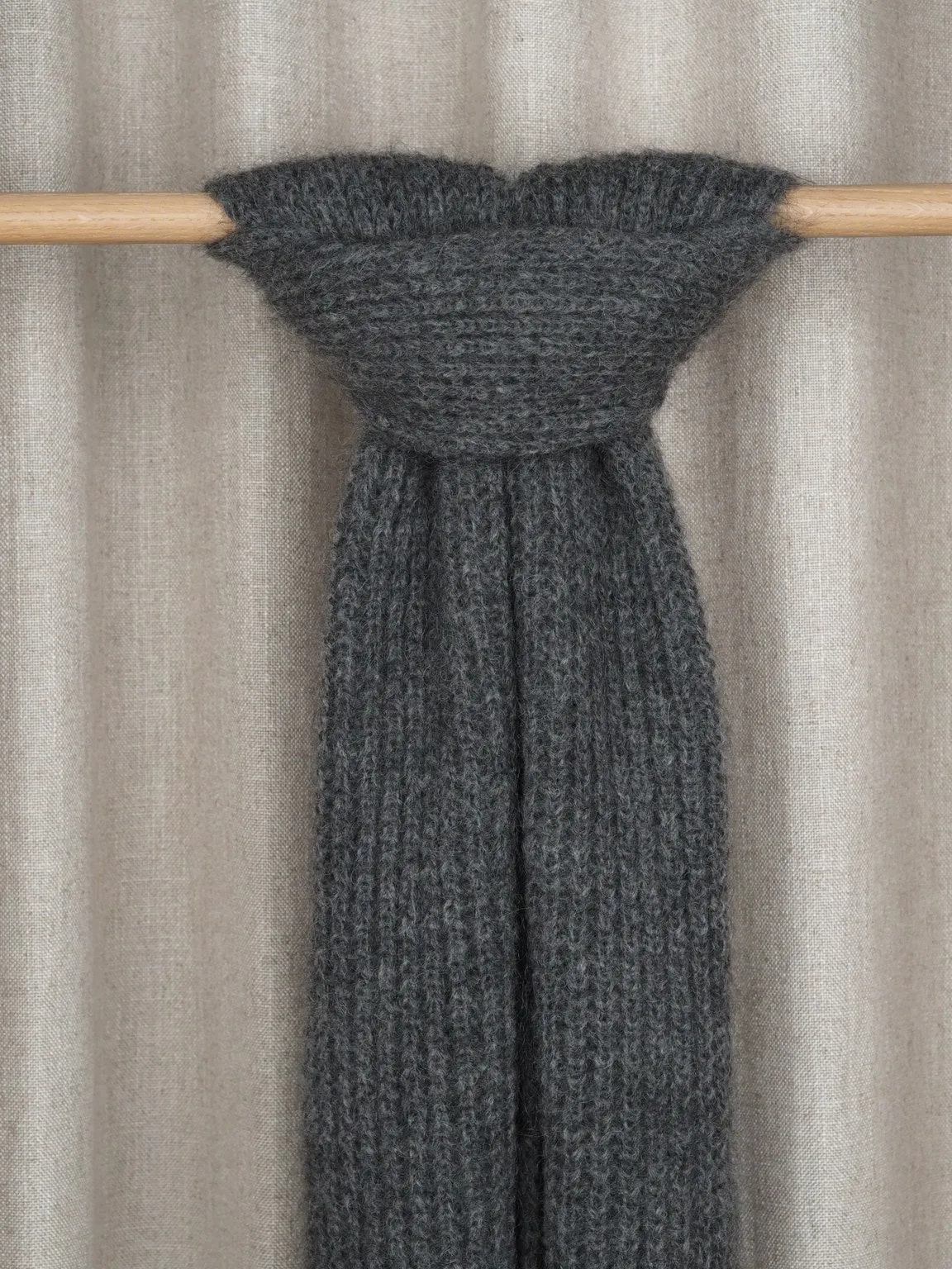 Mija Kid Mohair Blend Scarf Dark Grey Melange sold by Ivalo.com product image thumbnail 2