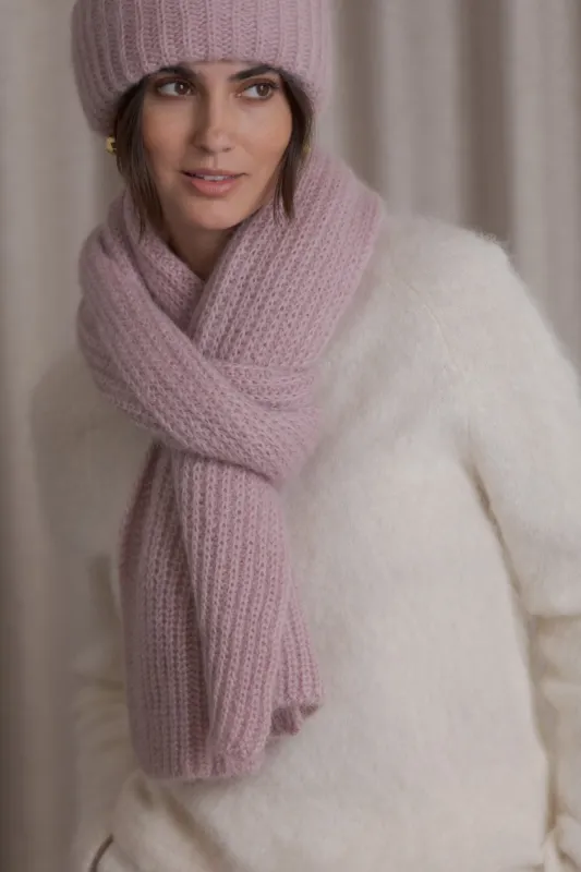 Mija Kid Mohair Blend Scarf Rose Dust sold by Ivalo.com