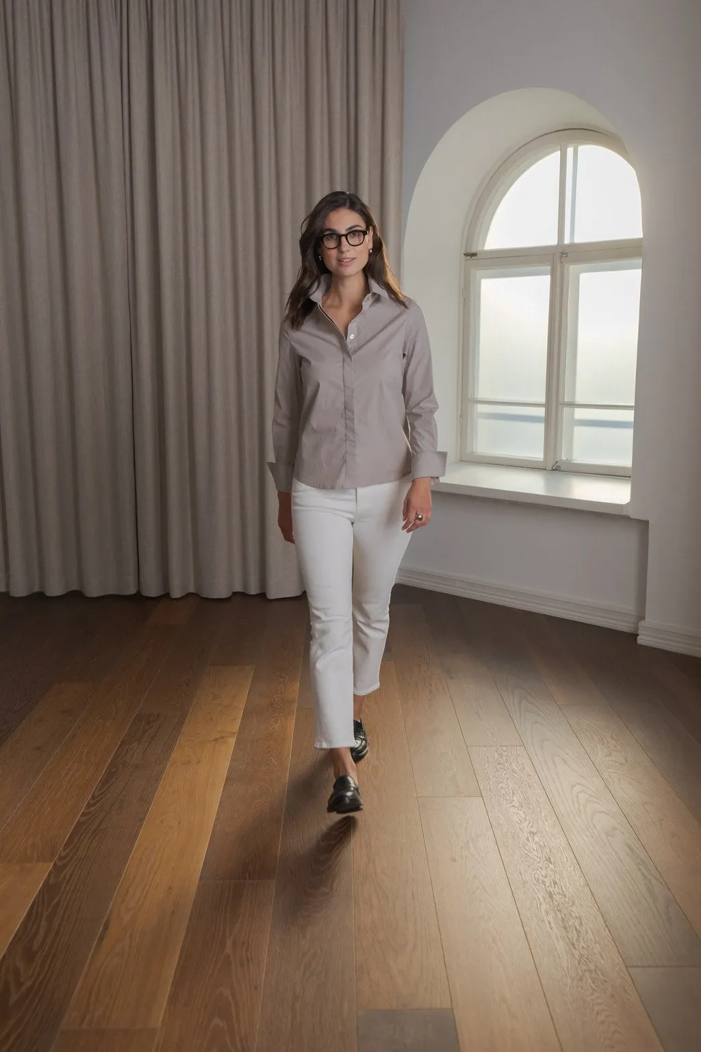 Camilla Cotton Shirt Greige sold by Ivalo.com product image thumbnail 3