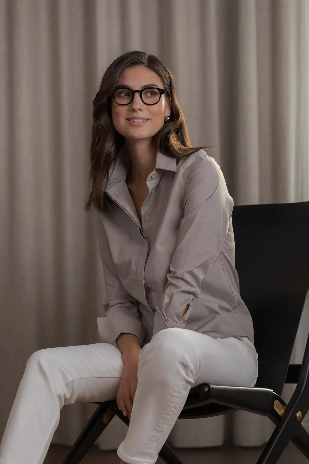 Camilla Cotton Shirt Greige sold by Ivalo.com