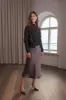 Tianna Midi Satin Skirt Dark Chocolate sold by Ivalo.com