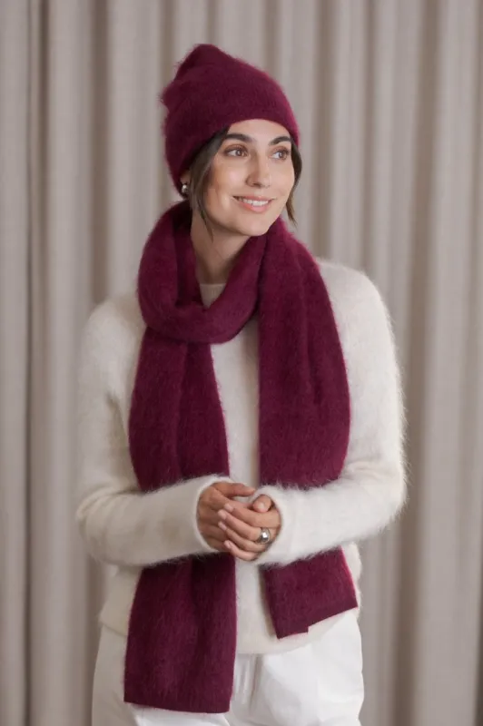 Karleen Cashmere Scarf  Dark wine sold by Ivalo.com
