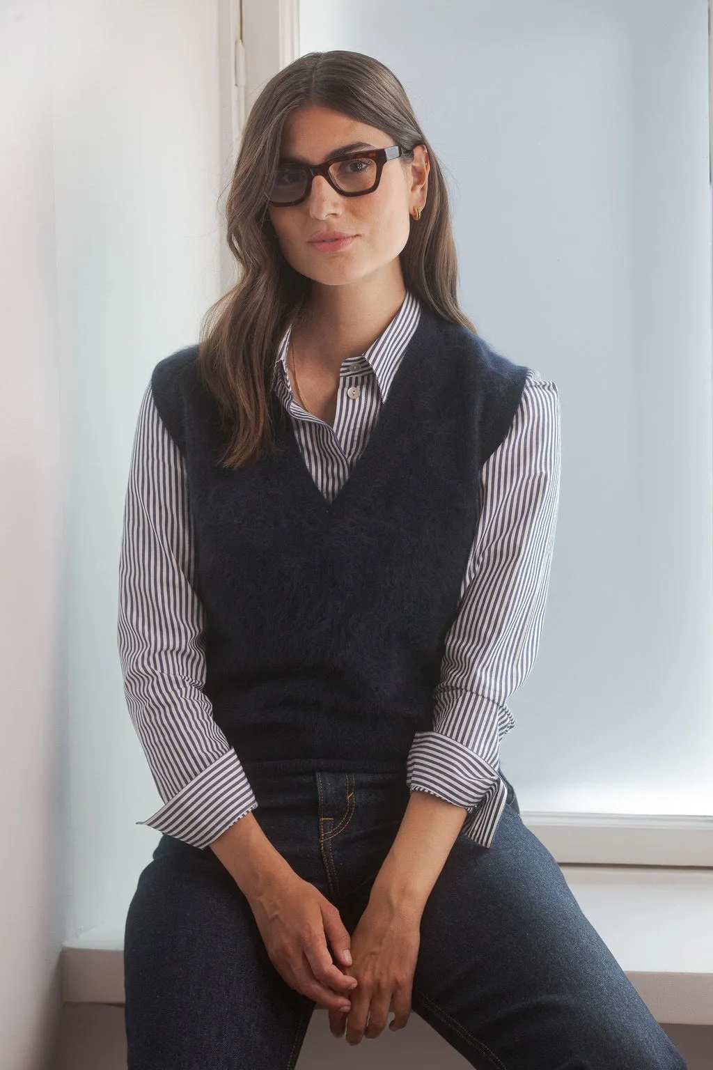 Kairi Cashmere V-Neck Vest Dark Navy sold by Ivalo.com