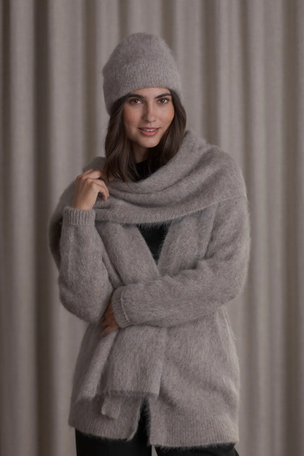 Alina Alpaca Blend Scarf Greige sold by Ivalo.com product image thumbnail 3