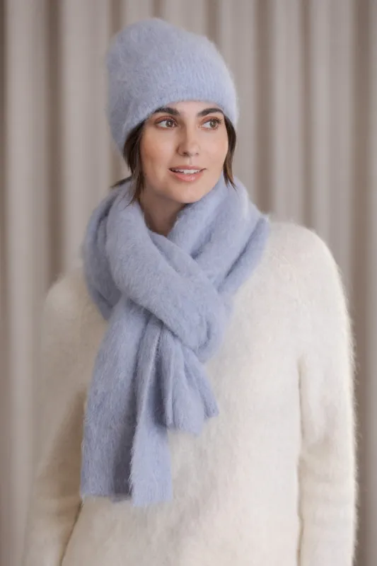 Alina Alpaca Blend Scarf Light blue sold by Ivalo.com