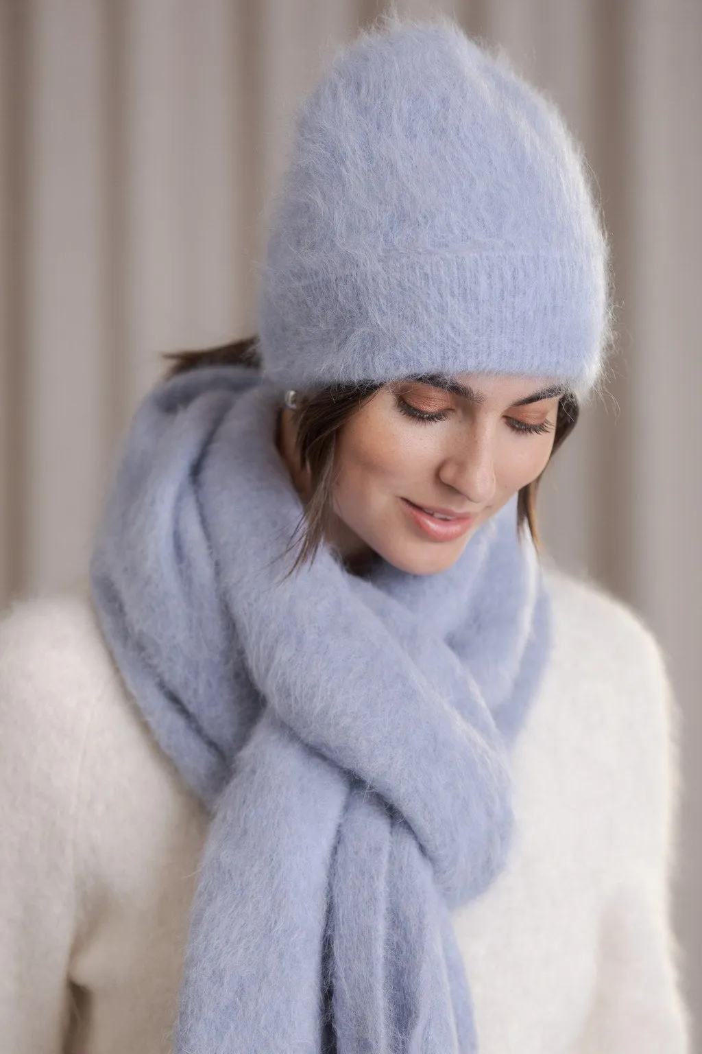 Ally Alpaca Blend Beanie Light Blue sold by Ivalo.com