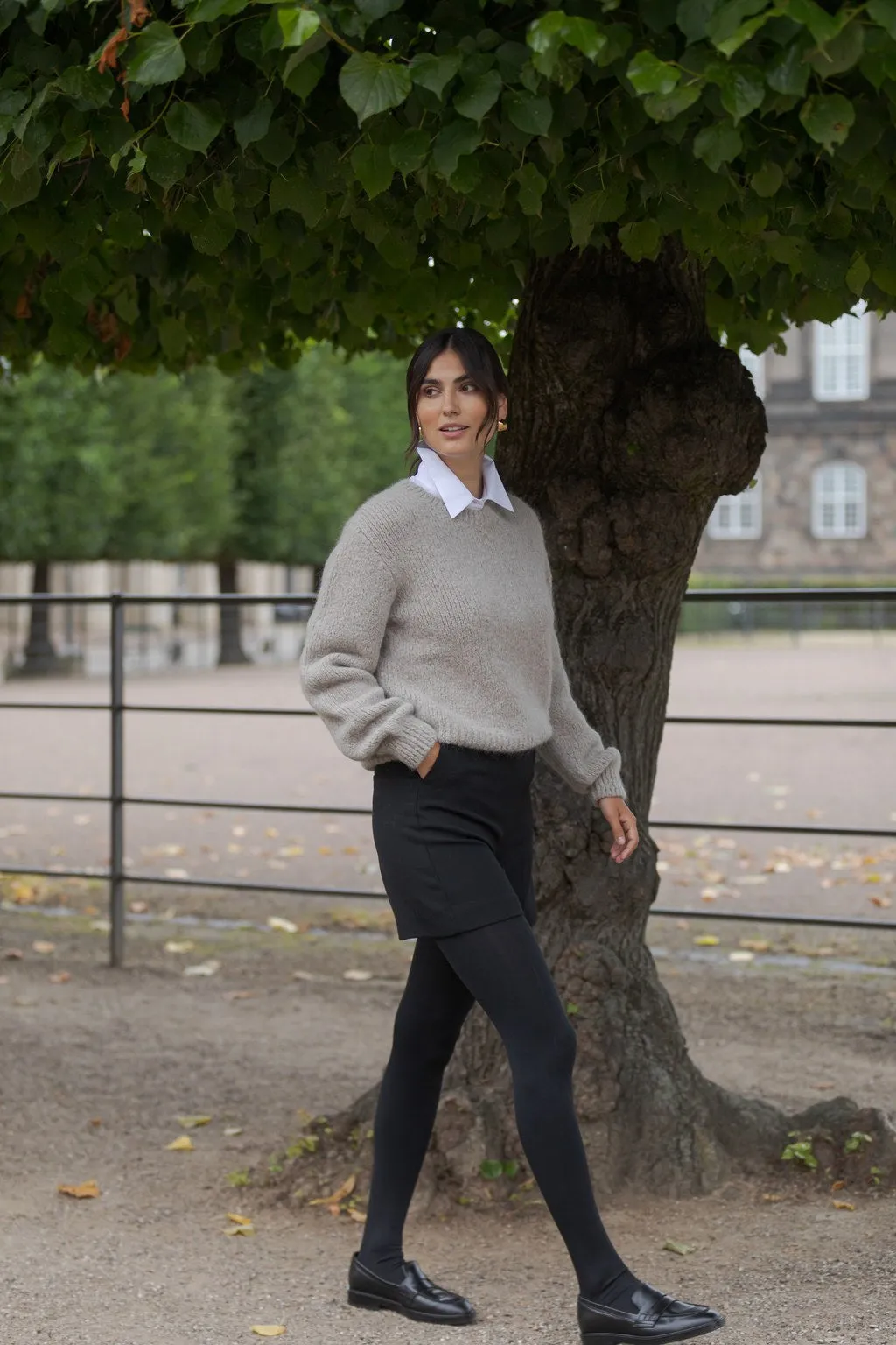 Angelica Chunky Long Sleeve Alpaca Blend Sweater Greige sold by Ivalo.com product image thumbnail 3