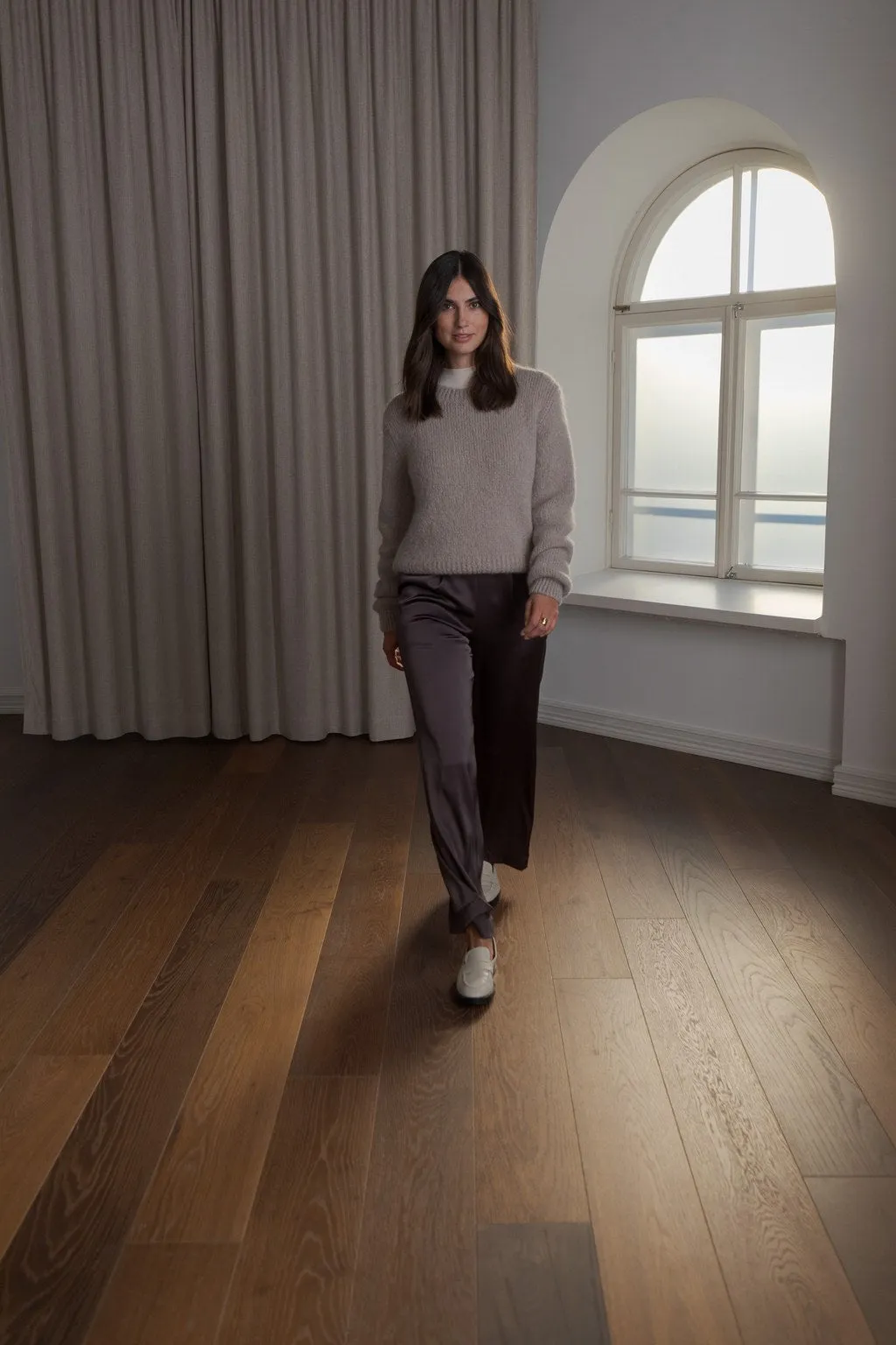 Angelica Chunky Long Sleeve Alpaca Blend Sweater Greige sold by Ivalo.com product image thumbnail 2