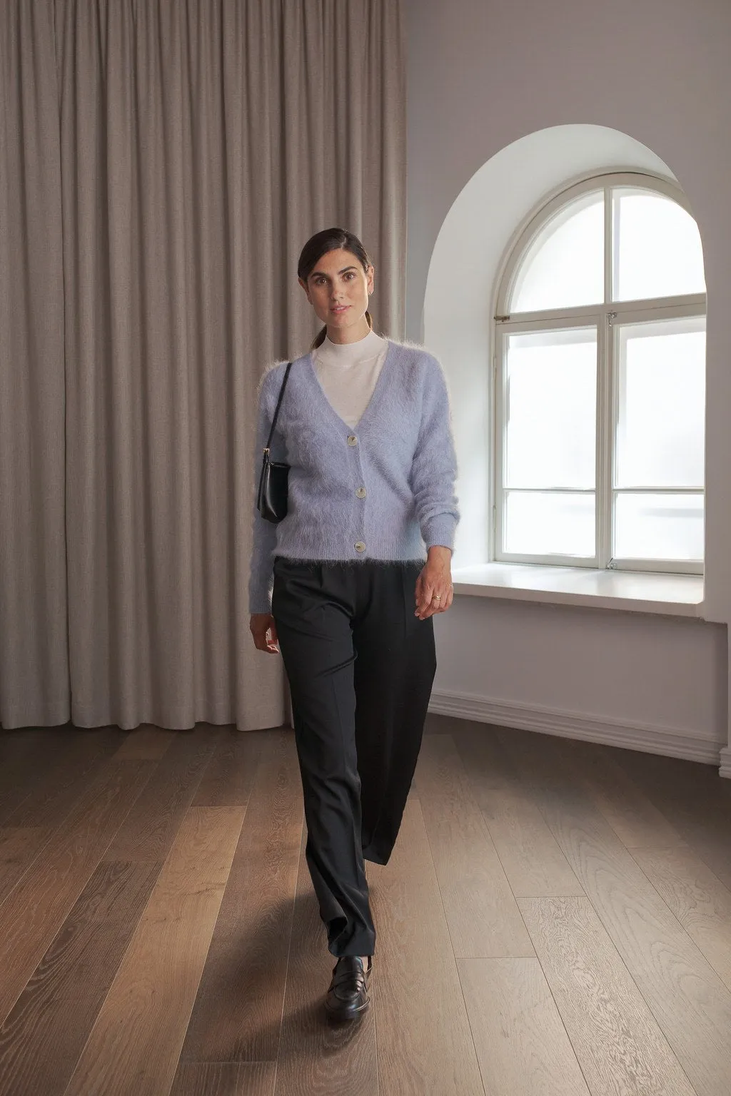 Alia Alpaca Blend Button Cardigan  Light blue sold by Ivalo.com product image thumbnail 2