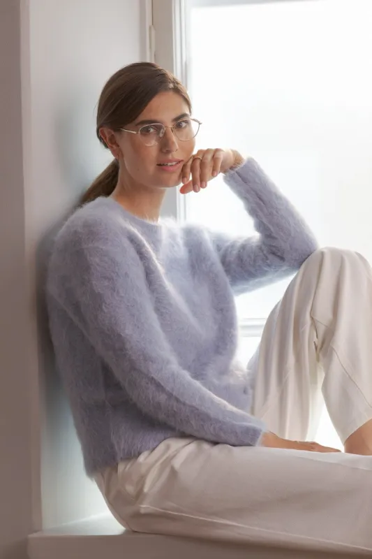 Ariella Alpaca Blend Long Sleeve Sweater Light Blue sold by Ivalo.com