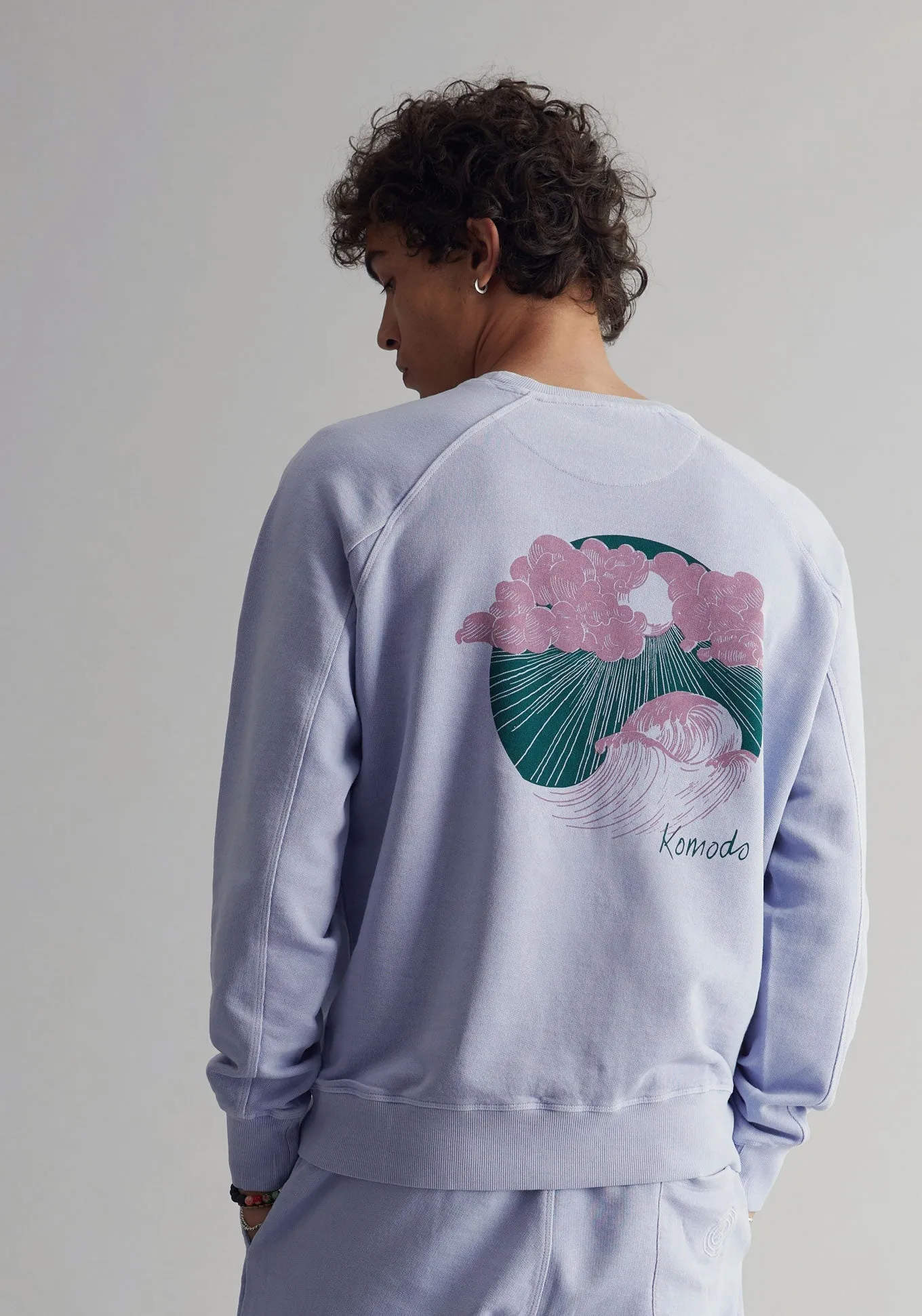 Surf Sweatshirt Organic Cotton Lavender sold by Ivalo.com