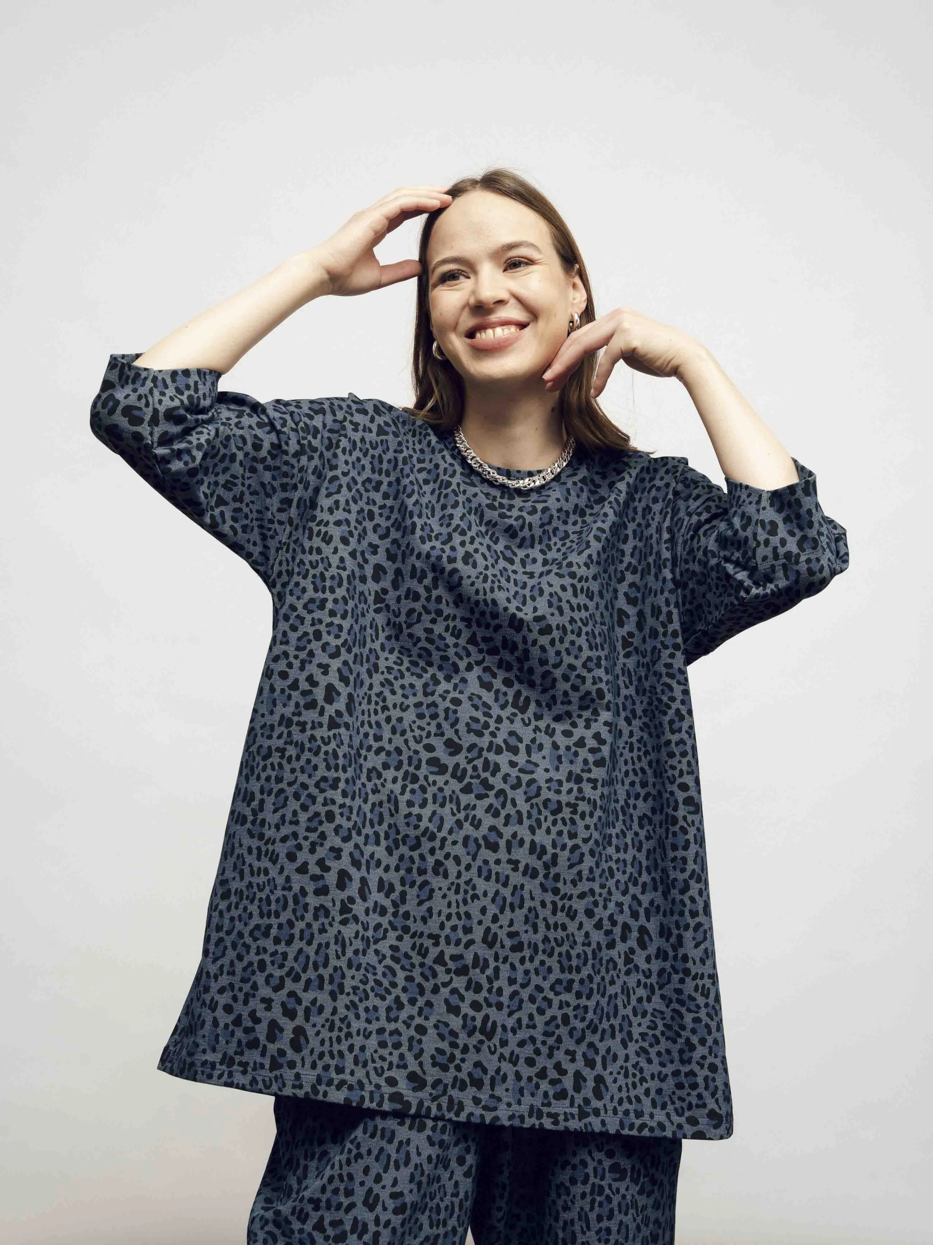 Lenora Tunic Leo Denim sold by Ivalo.com