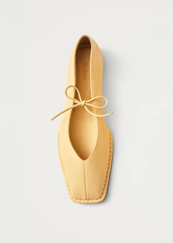 Sway Leather Ballet Flats Yellow Vanilla sold by Ivalo.com