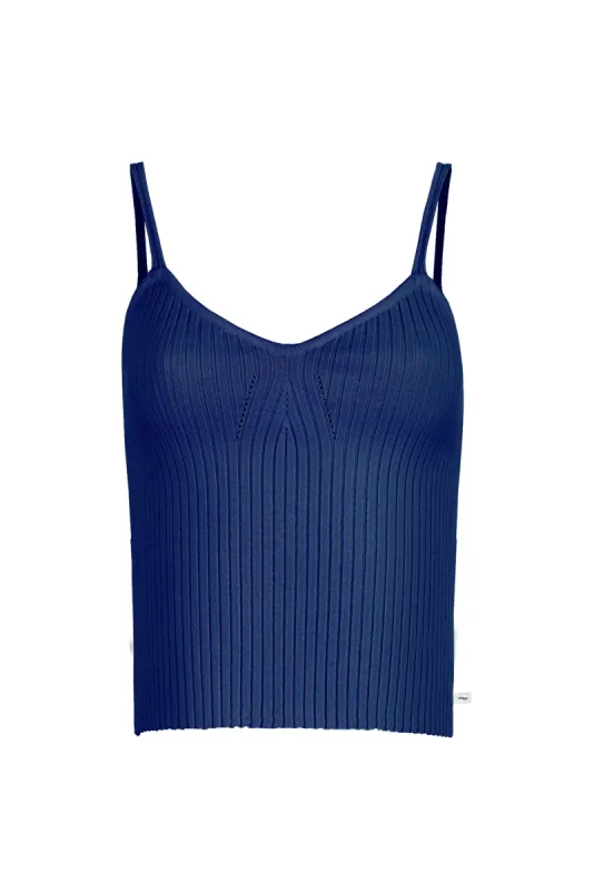 Sotto Ribbed Top Navy sold by Ivalo.com