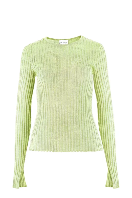 Brera Merino Long-Sleeve Top Limone sold by Ivalo.com
