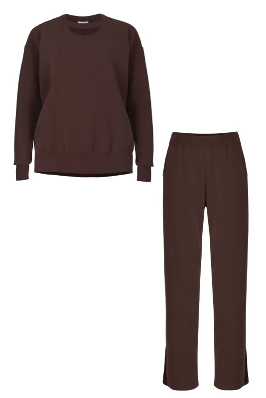 Ora & Rotondo Merino Co-ord Chocolate sold by Ivalo.com