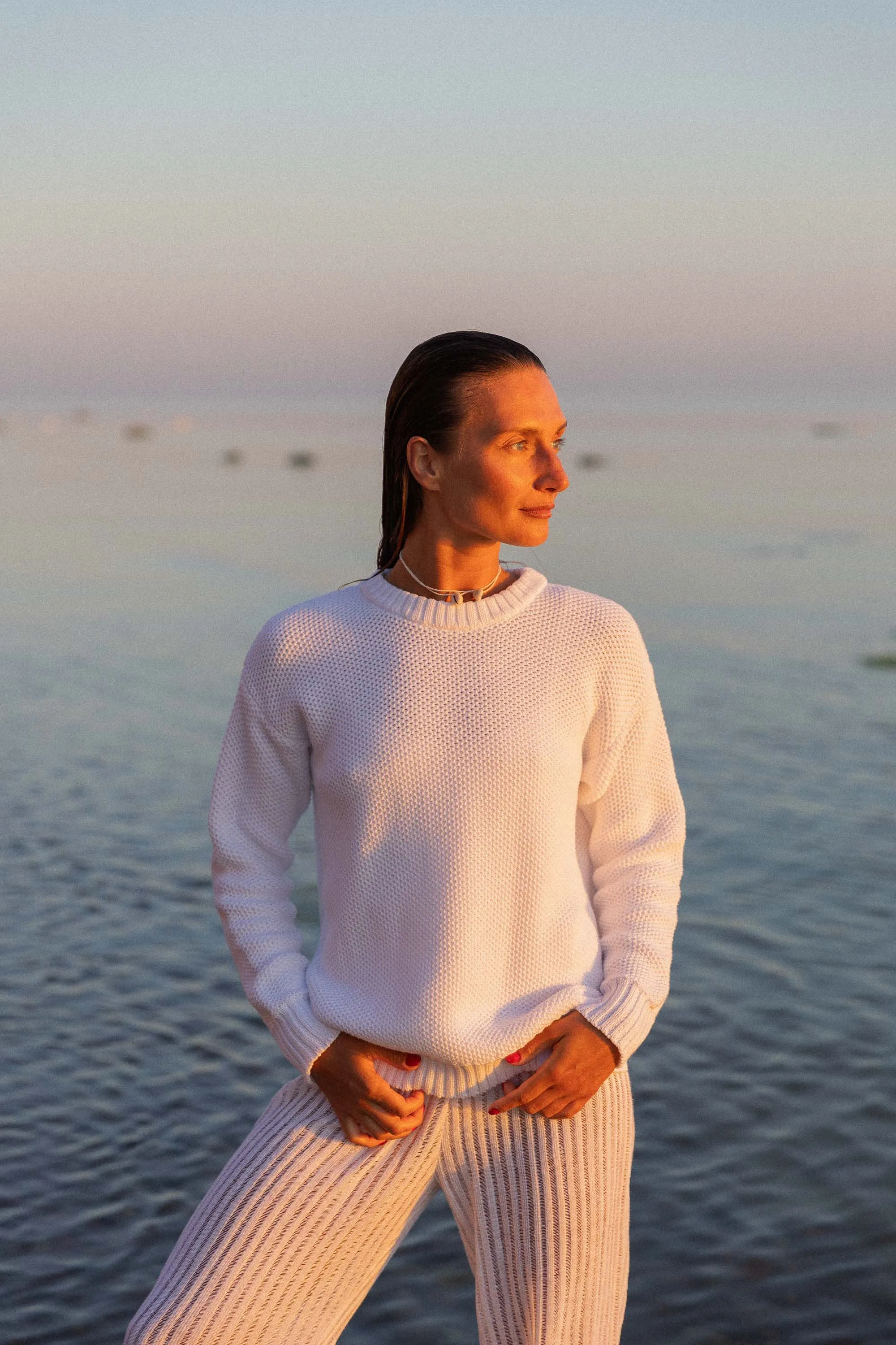Honeycomb Unisex Jumper White sold by Ivalo.com