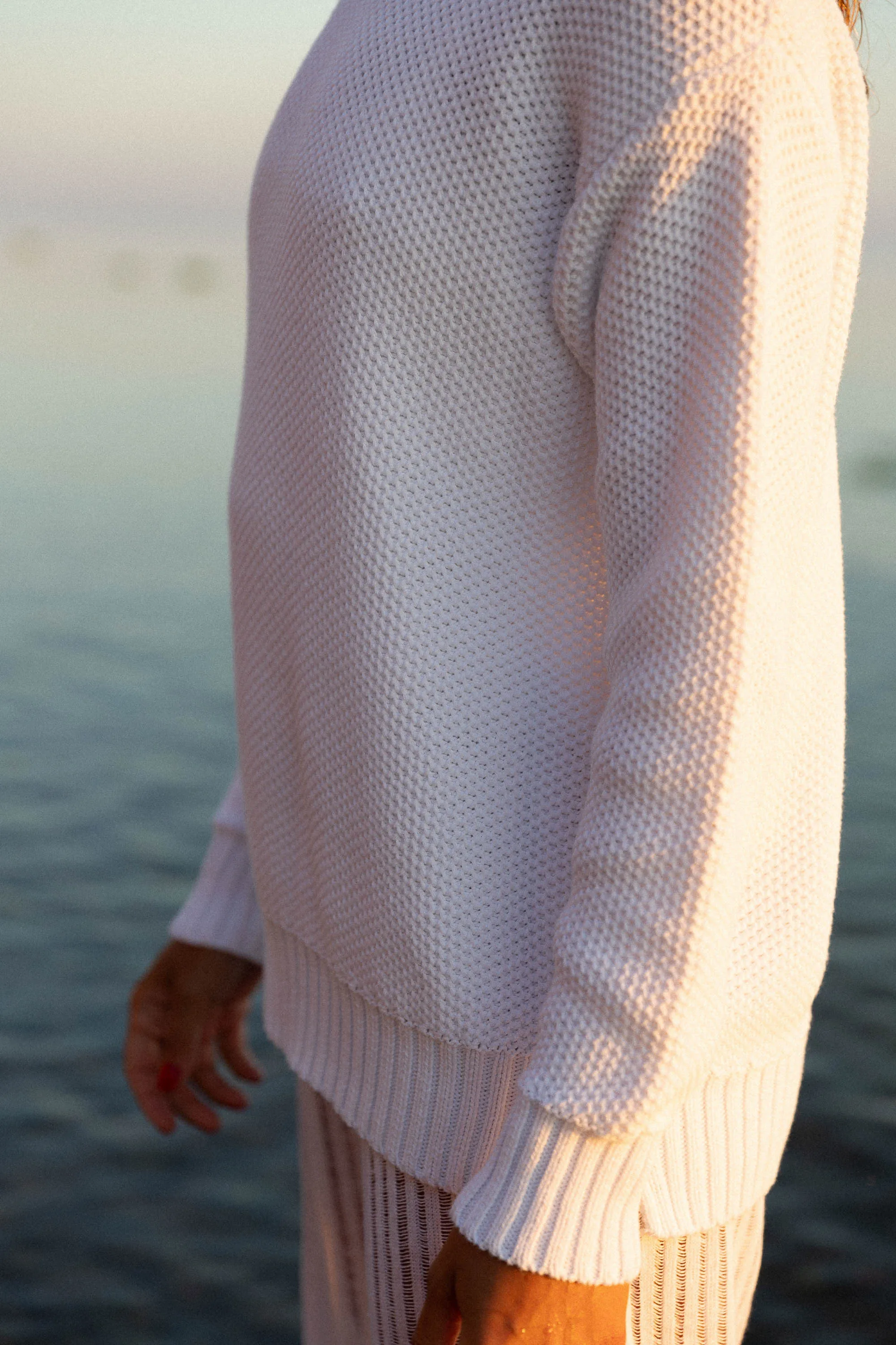 Honeycomb Unisex Jumper White sold by Ivalo.com product image thumbnail 4