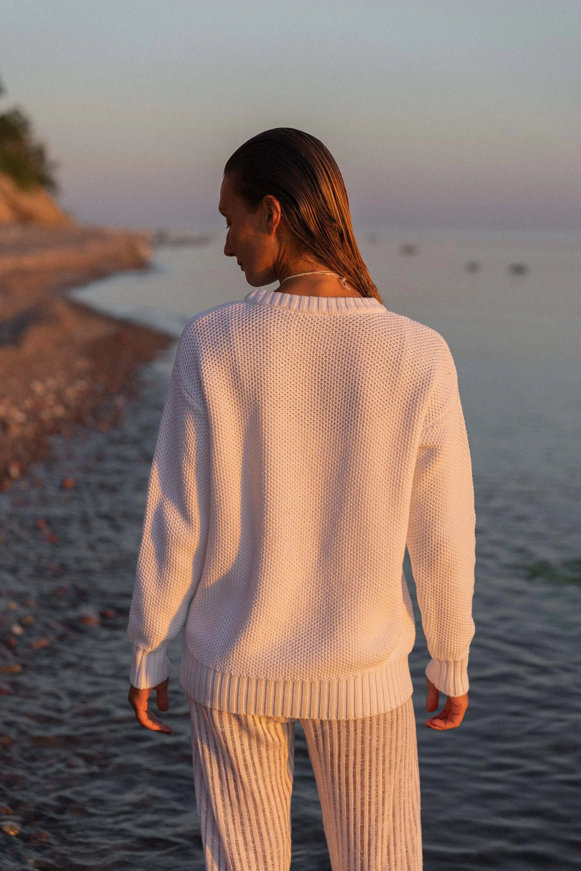 Honeycomb Unisex Jumper White sold by Ivalo.com product image thumbnail 2