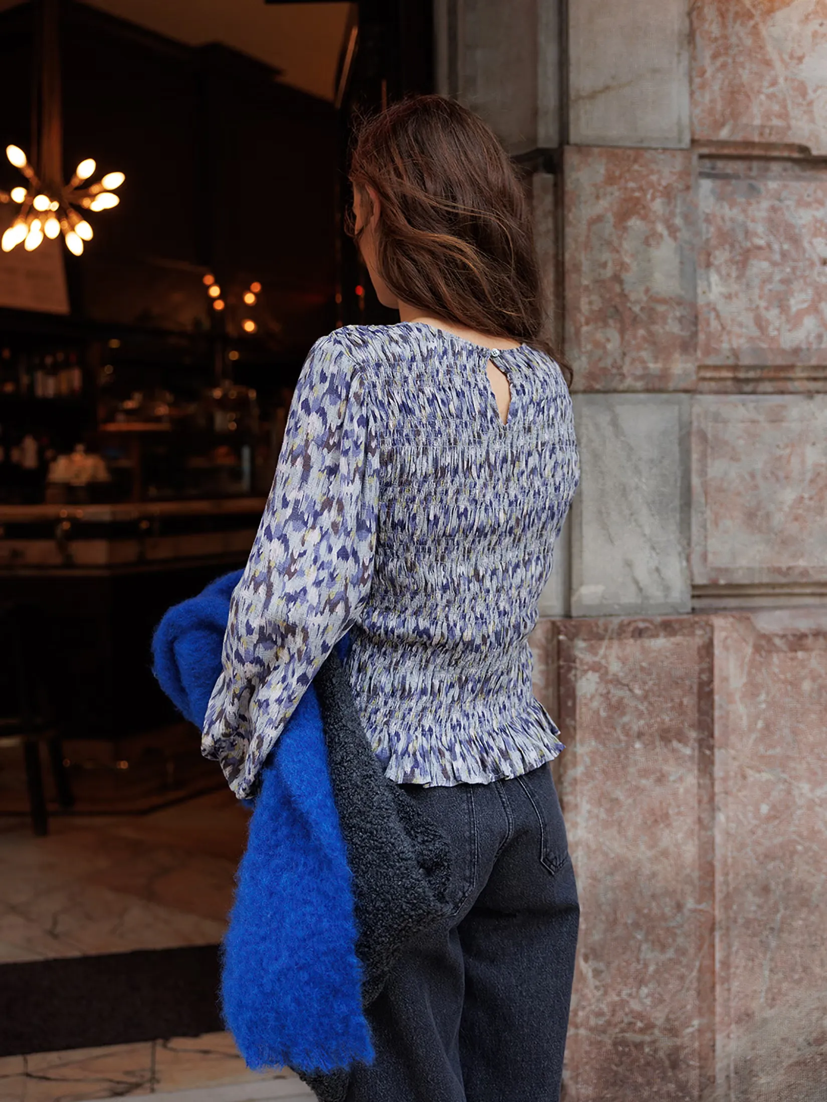 Elastic-Waist Blouse Steel Grey / Blue sold by Ivalo.com product image thumbnail 2