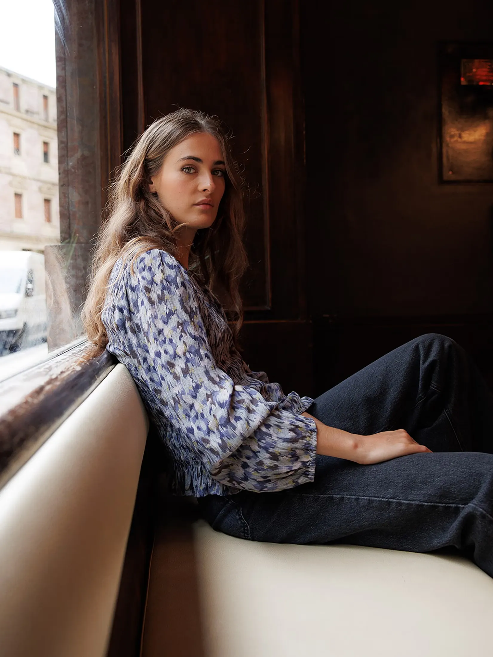 Elastic-Waist Blouse Steel Grey / Blue sold by Ivalo.com product image thumbnail 3