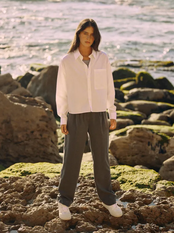 Short Organic Cotton Blouse White sold by Ivalo.com