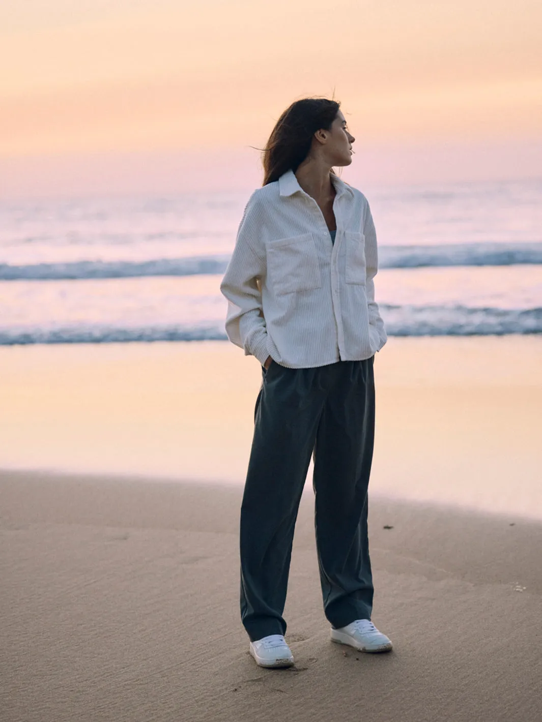 Corduroy Organic Cotton Overshirt Off-white sold by Ivalo.com product image thumbnail 4