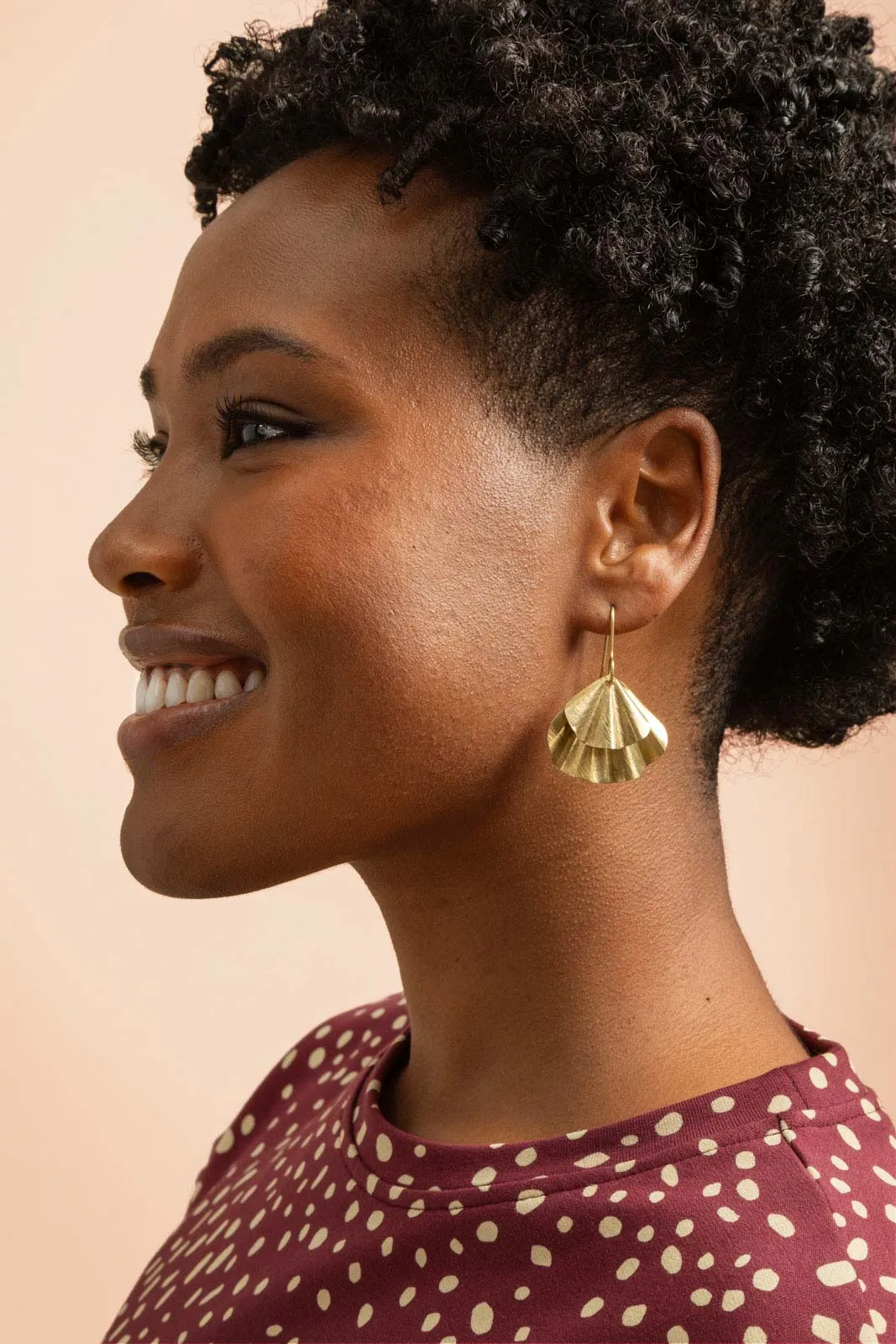 Ruffle Sweatshirt Dress Wild Dots Burgundy sold by Ivalo.com product image thumbnail 3