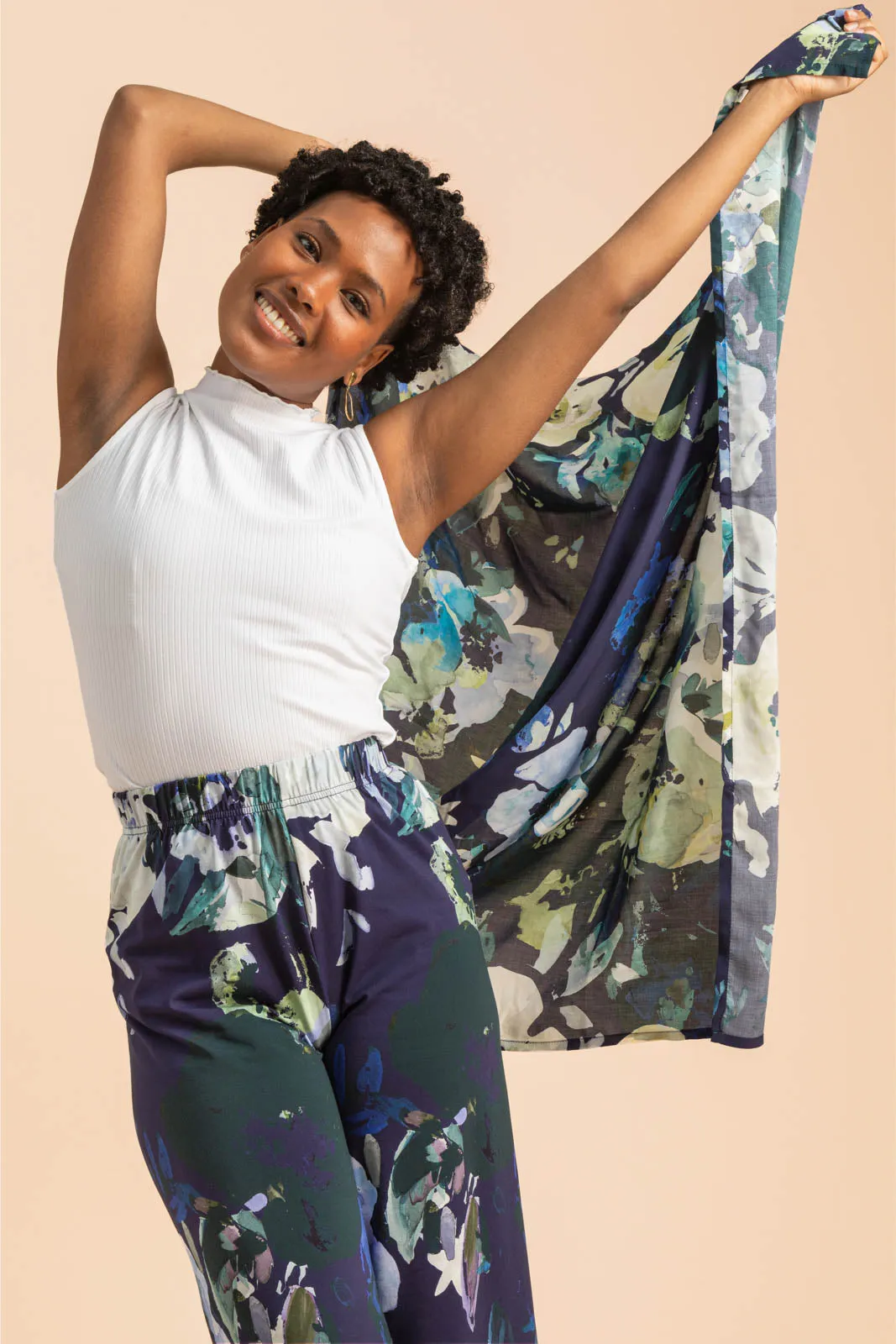 Square Scarf Large Blue Anemone sold by Ivalo.com product image thumbnail 3